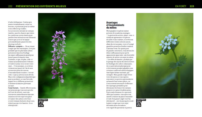 Livre sur la photographie de fleur